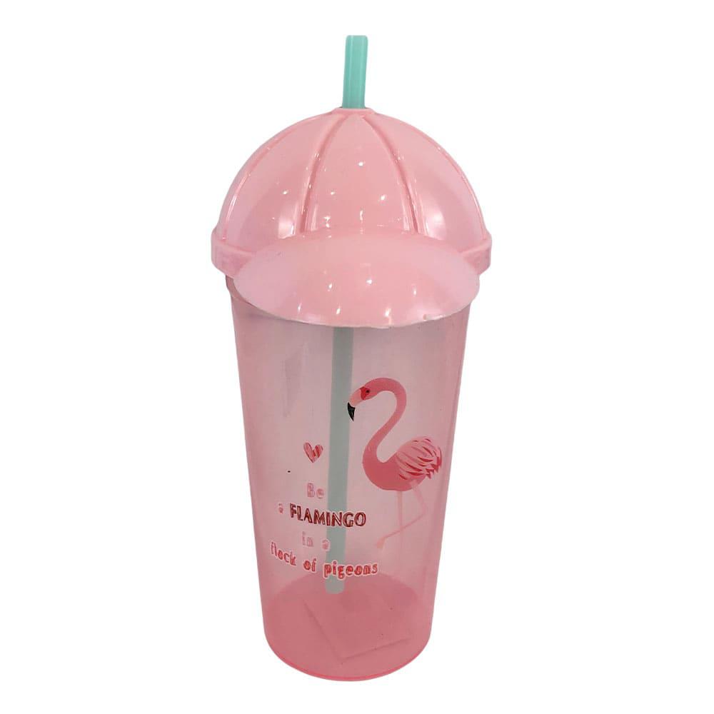 Vaso Plástico Con Tapa y Carrizo Home Elegance 16 cm x 9 cm