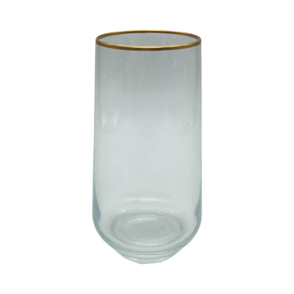Vaso De Vidrio Herevin 15.5 Oz Borde Decorado