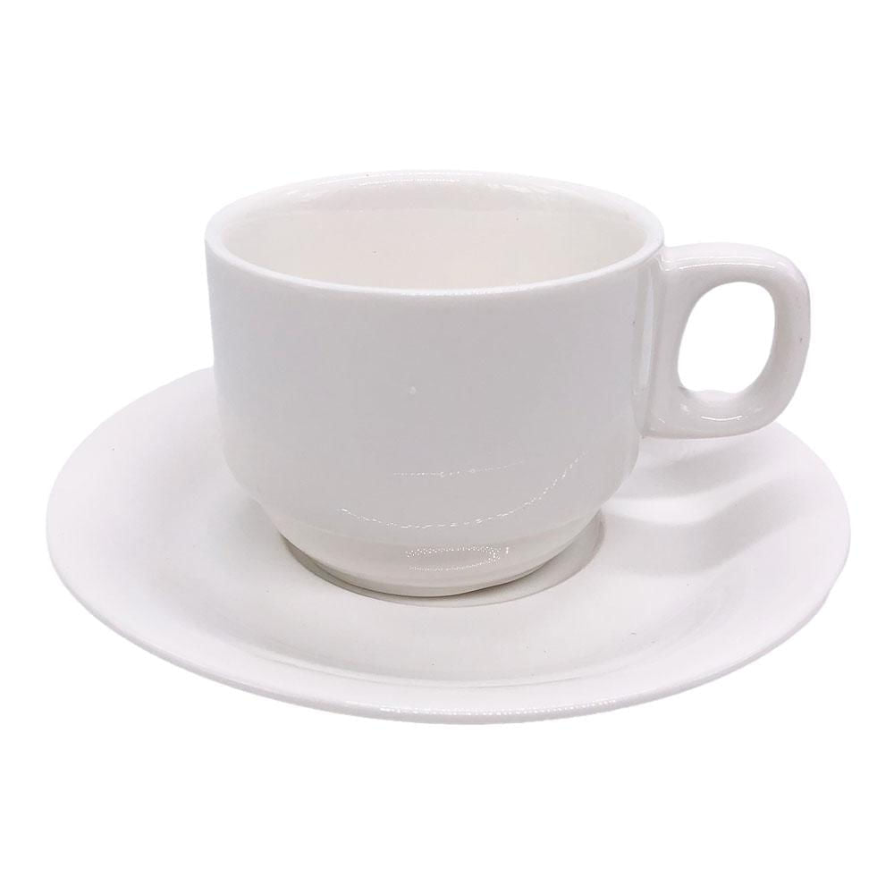 Taza Con Plato Home Elegance de Cerámica