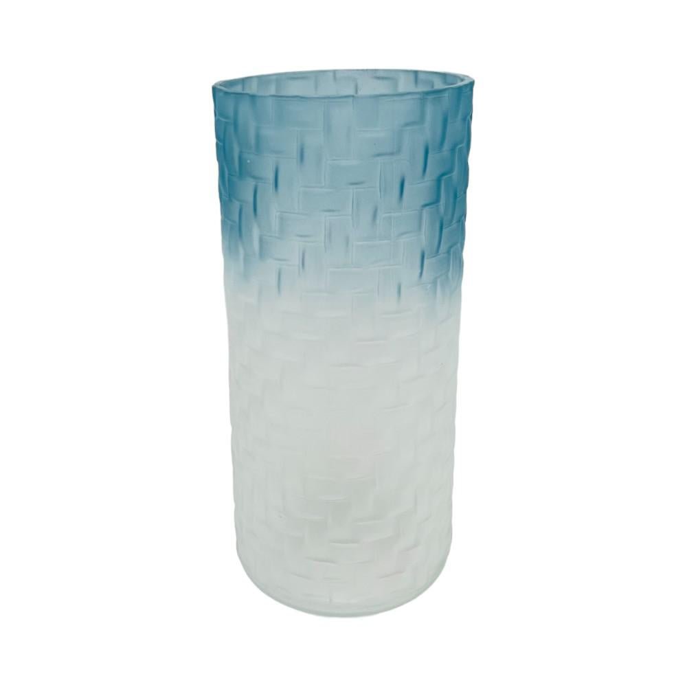 Jarrón Decorativo Libbey De Vidrio 4X9Plg Azul