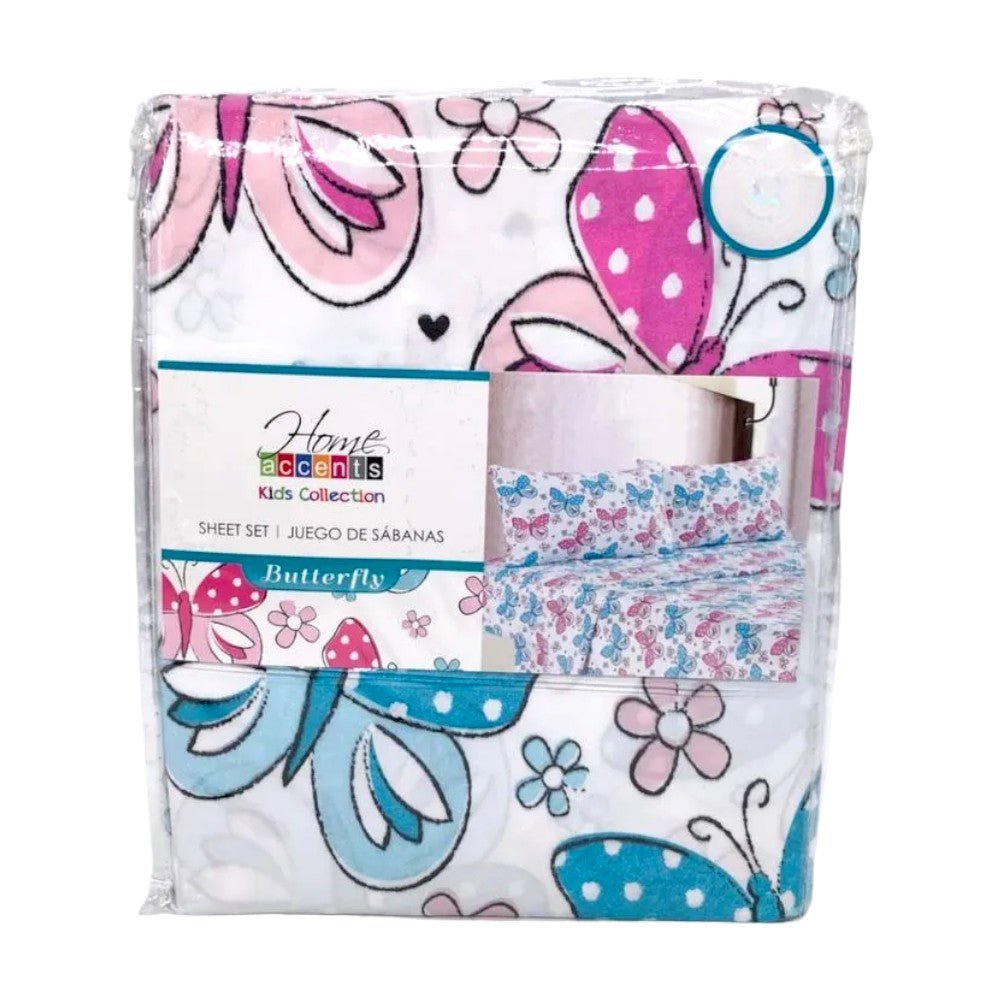 Juego de Sábana Butterfly Home Accents Microfibra de 4 Piezas - Full - Home Accents - Titan.com.pa - 7453100821892