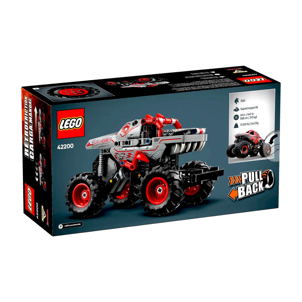 Bloques LEGO Monster Jam ThunderROARus con Motor de Carga Manual
