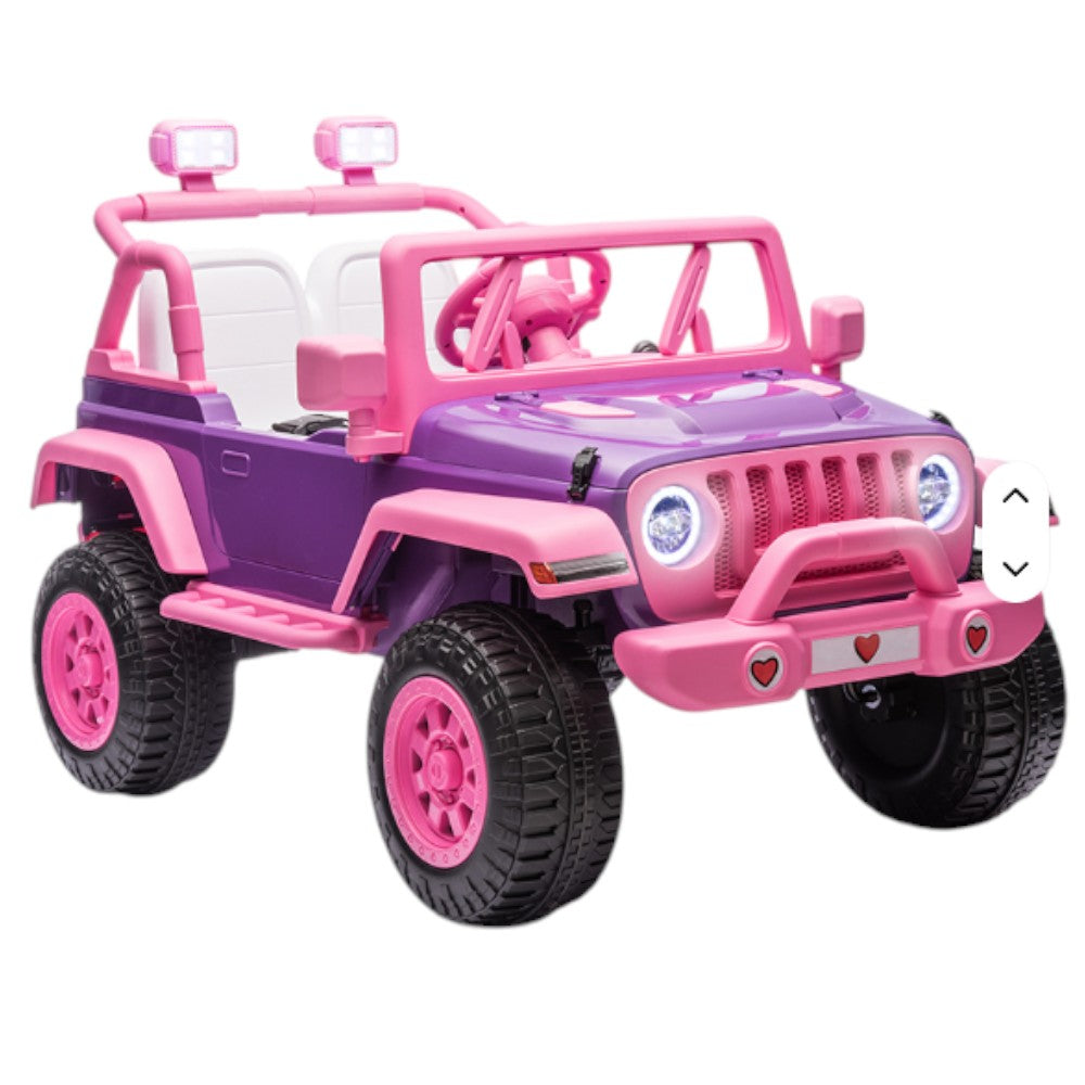 Carro Recargable W/RC Rosa-Púrpura 24V Overseas