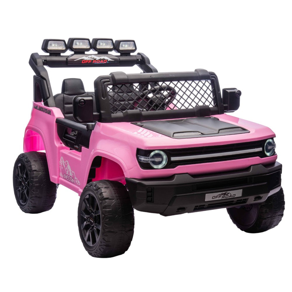 Carro Recargable Mountain Rosado/Negro W/RC 12V