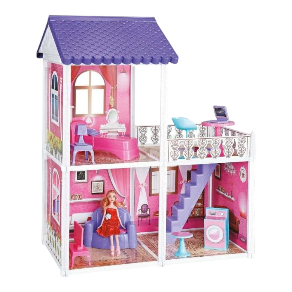 Casa Para Muñeca Fashion Villa C/Accesorios 89 Piezas