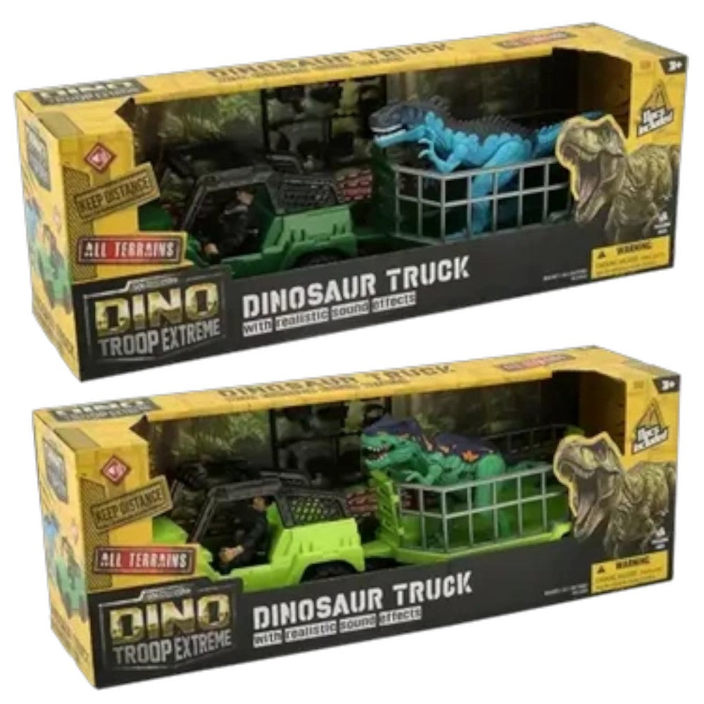 Figura Set Dinosaurio c/ Auto y Accesorios / Dino Troop Kids
