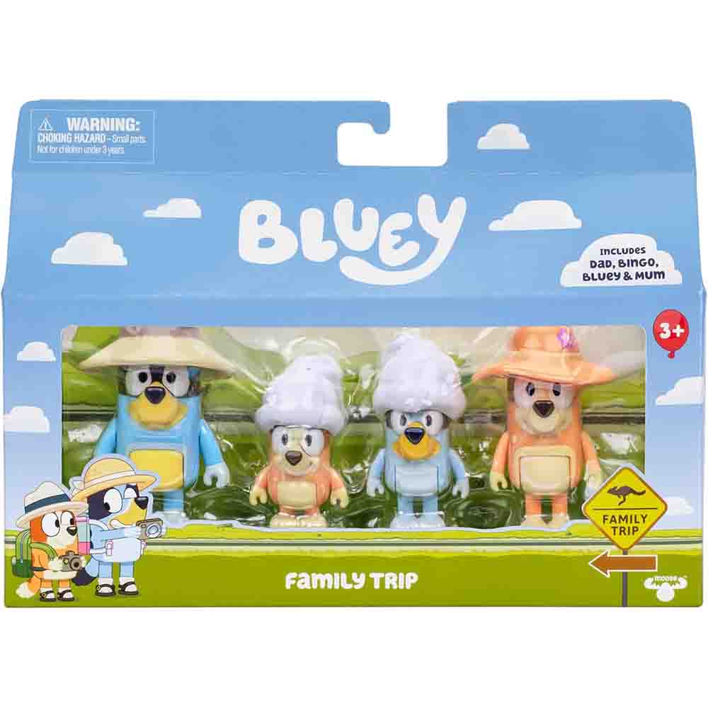 Paquete de 4 figuras Bluey