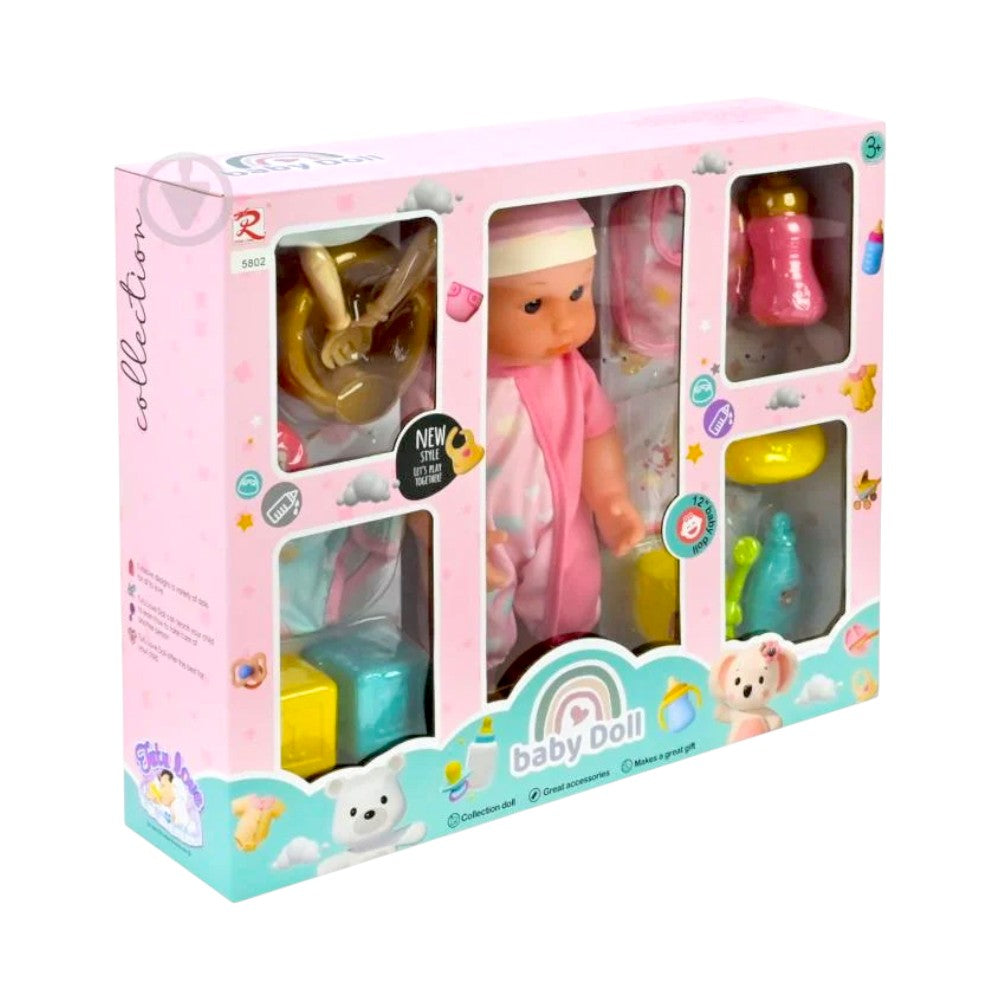 Muñeca Bebé 12" con Accesorios / Ronlong