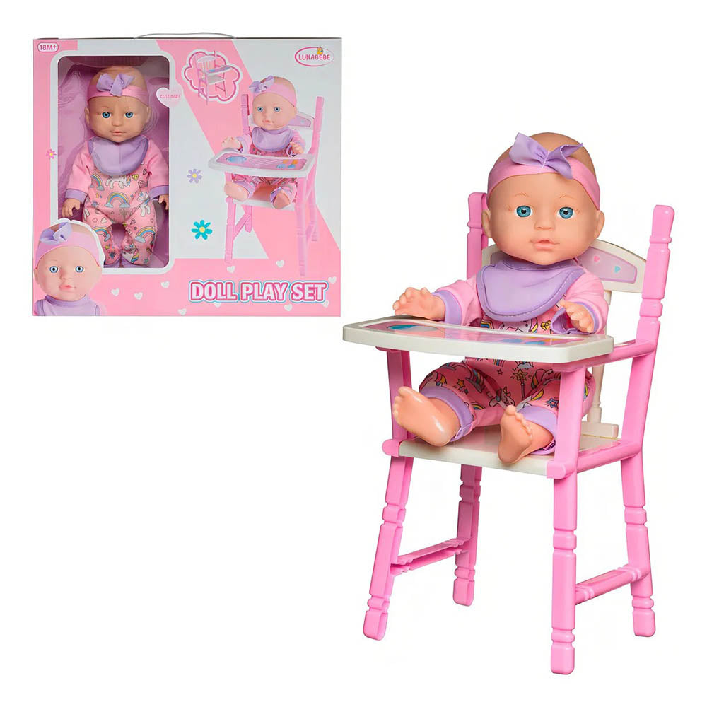 Muñeca Bebé 30 cm con Silla Alta / Star Toys