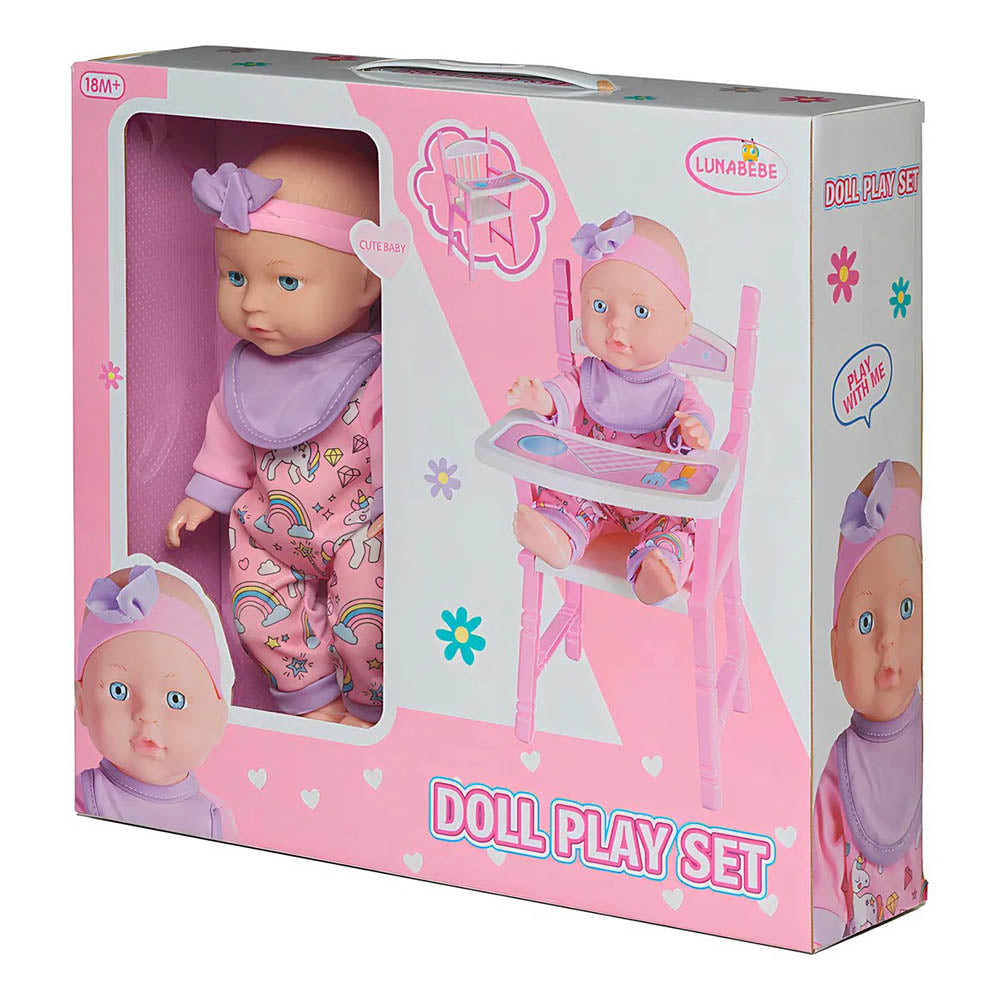 Muñeca Bebé 30 cm con Silla Alta / Star Toys