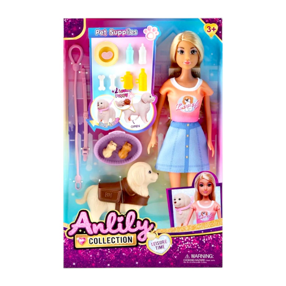 Muñeca Fashion con Accesorios y Mascota / Anlily