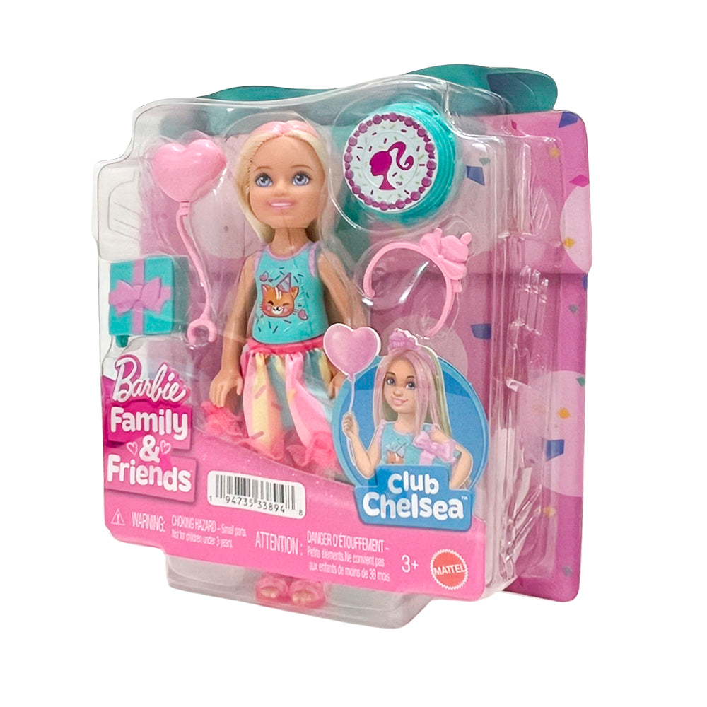 Barbie Chelsea cumpleañera con falda rosa