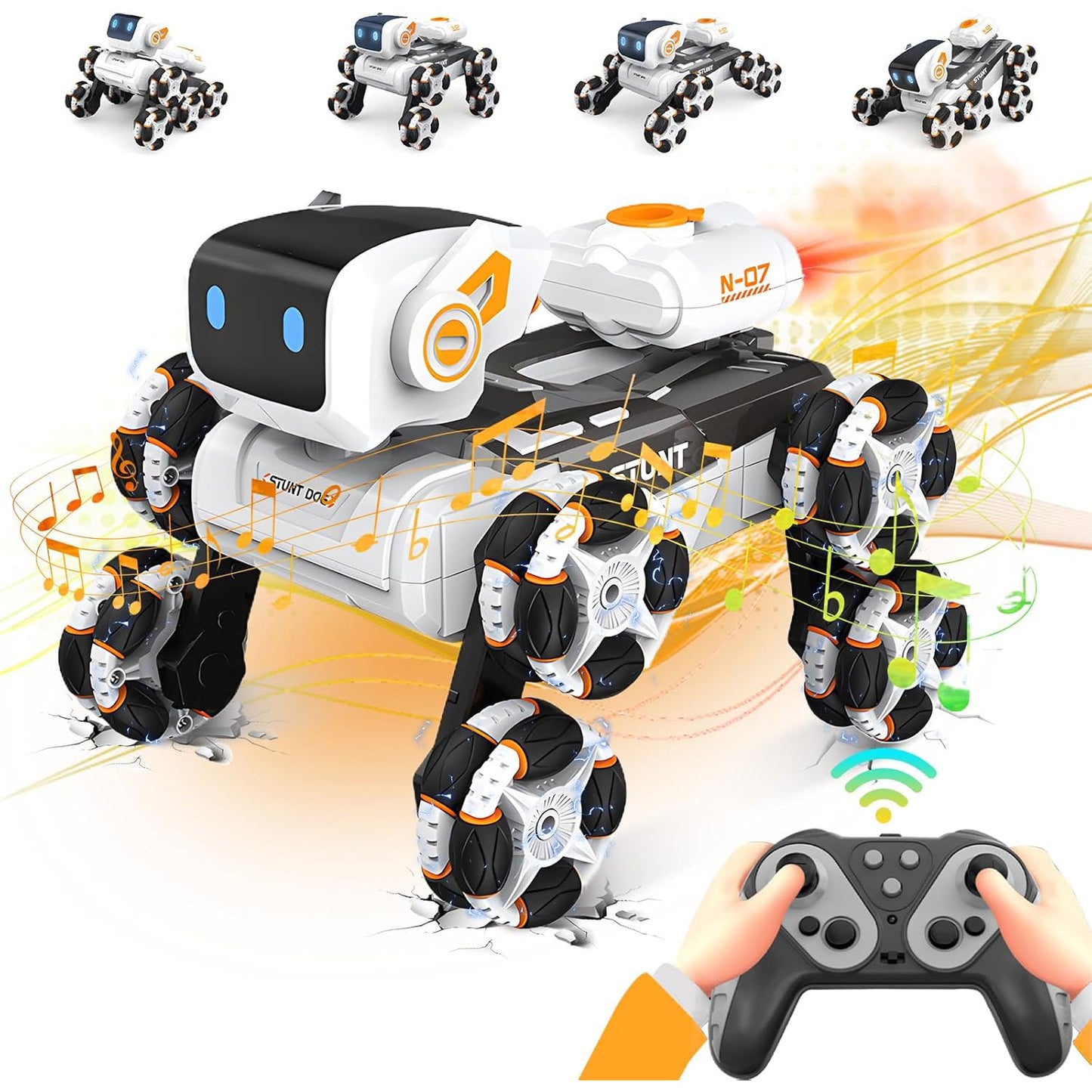 Perro Robot c/ R/C Luz y Música – 2 Colores / Kinghongda