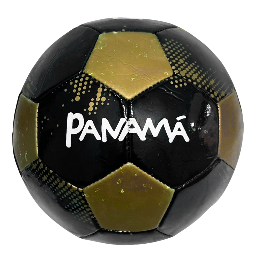 Balón de fútbol N.° 5 Panamá negro y dorado