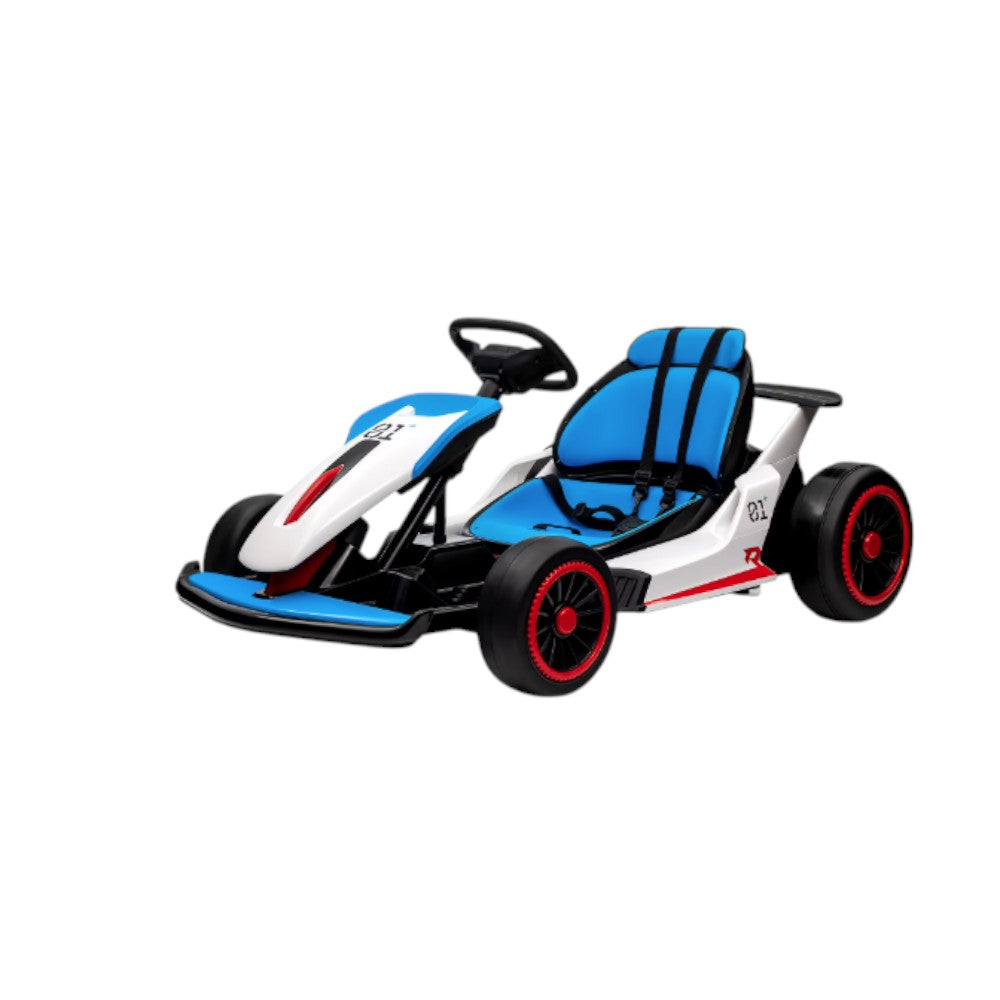 Carro Recargable Go-Kart R/C Azul 12V