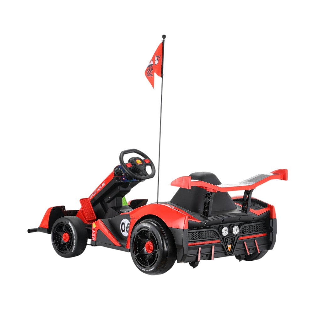 Carro Recargable Go-Kart Rojo 12V Overseas