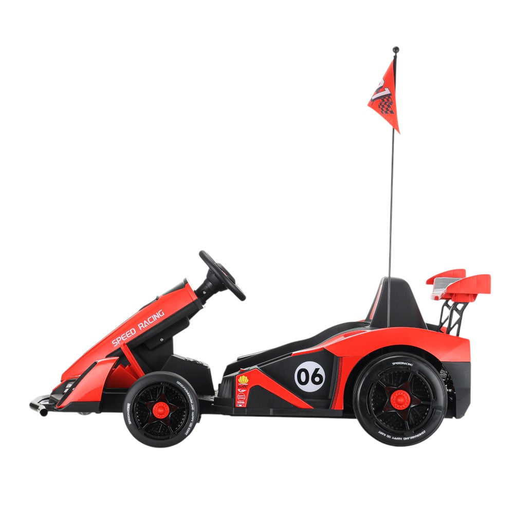 Carro Recargable Go-Kart Rojo 12V Overseas