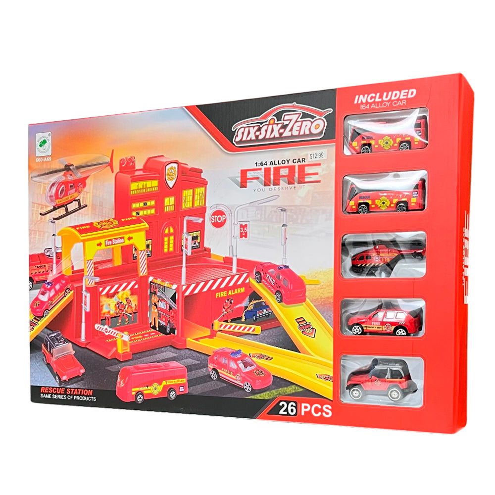 Estacionamiento Bomberos Vehículos Surtidos / Six-Six-Zero