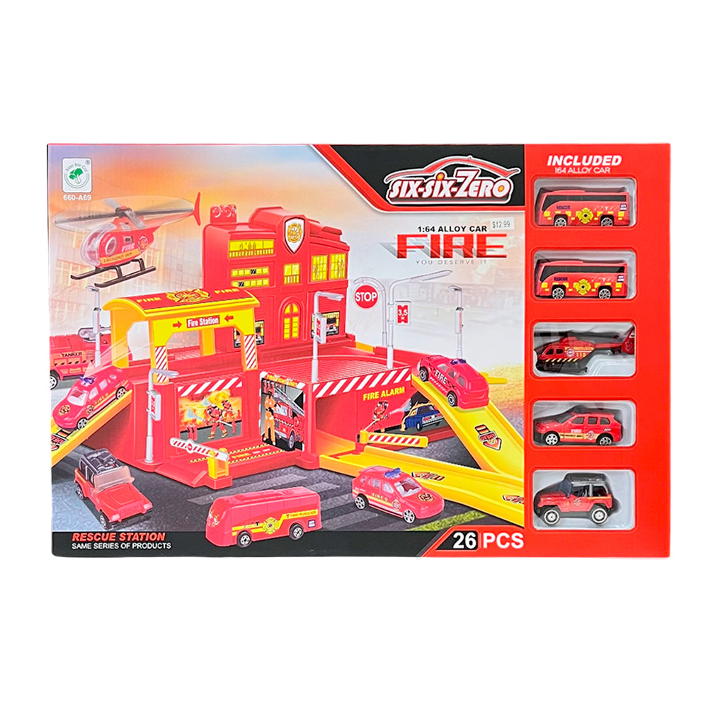 Estacionamiento Bomberos Vehículos Surtidos / Six-Six-Zero