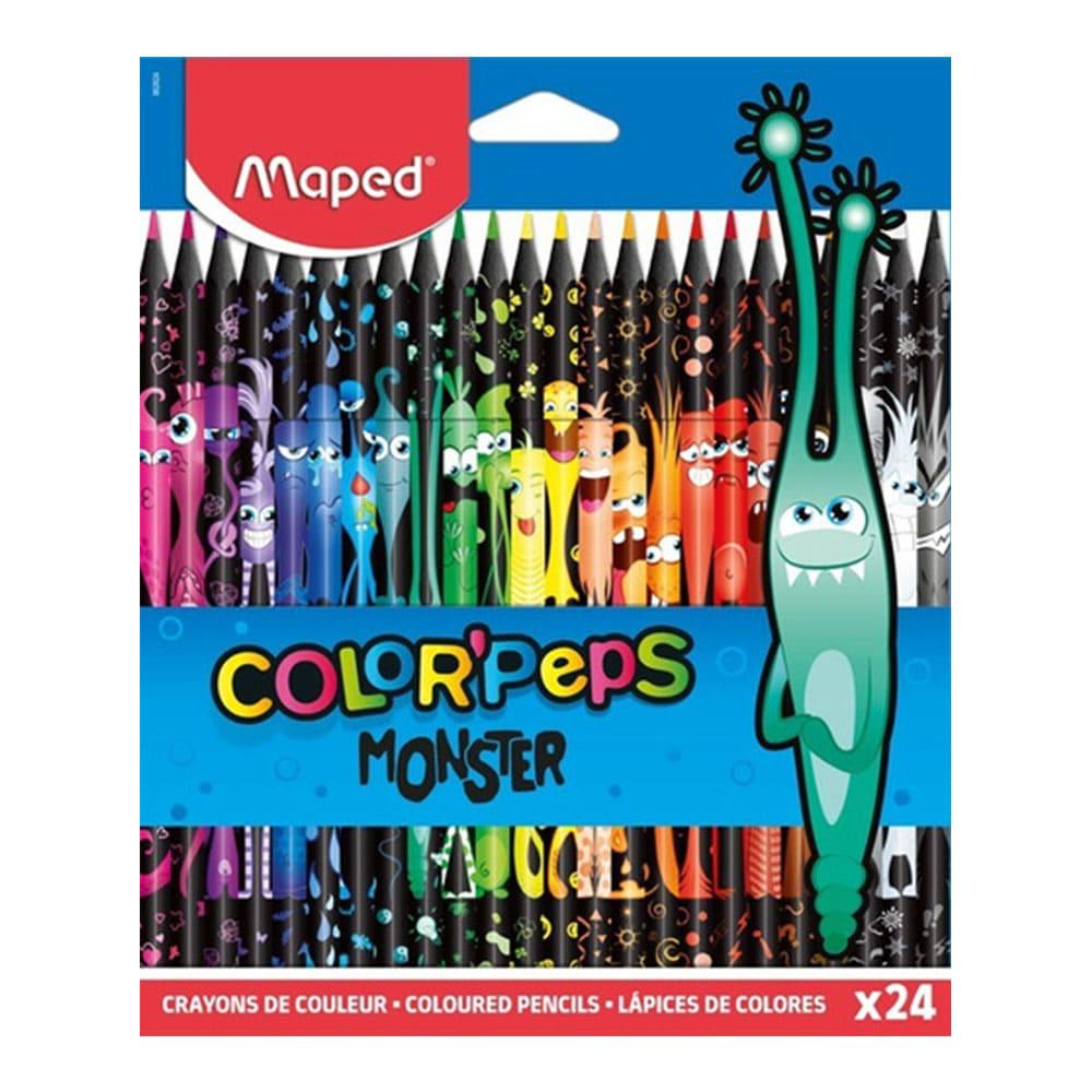 Lápices de Colores Maped Monster de 24 Piezas
