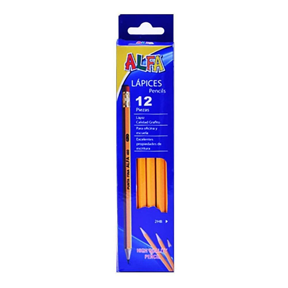Lápiz Grafito Hexagonal Alfa de 12 Piezas - Alfa - Titan.com.pa - 6935740550338