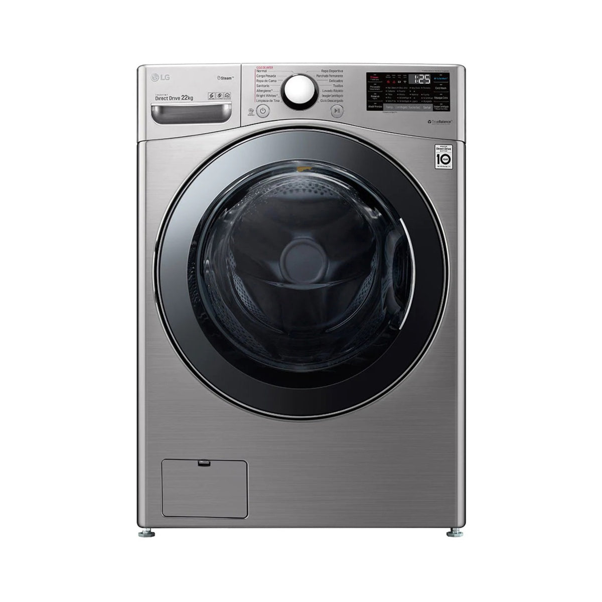 Lavadora LG 22 kg Carga Frontal Gris Oscuro - LG - 11144334