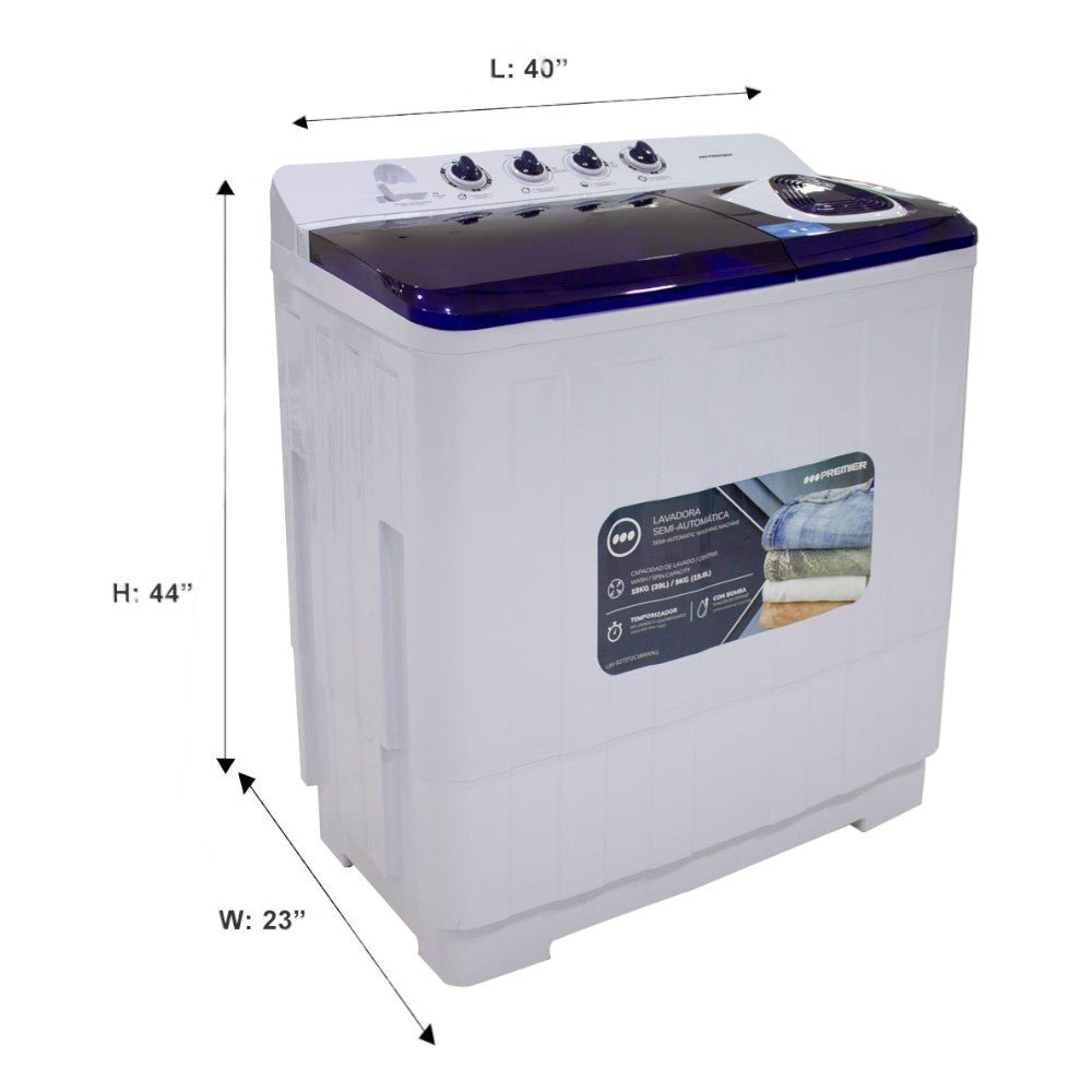 Lavadora Semi - Automática Premier 18kg / Doble Tina - Premier - Titan.com.pa - 7453064737796