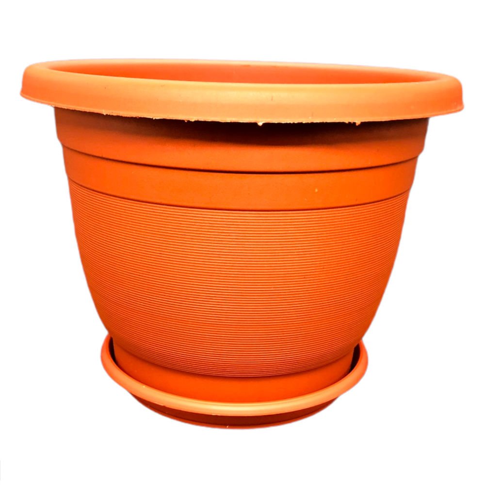Macetero Lotus de Plástico Con Base 19 cm x 26 cm