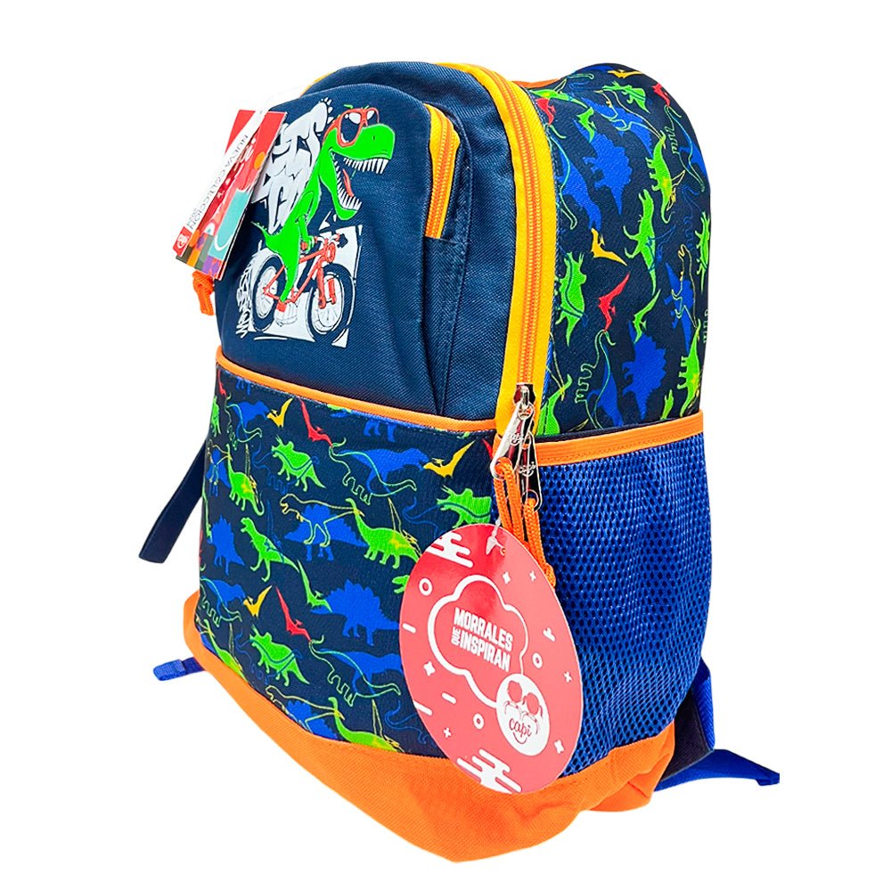 Mochila Escolar Capi Kids / Dino Bike / 16” - Capi Kids - Titan.com.pa - 7591525173599