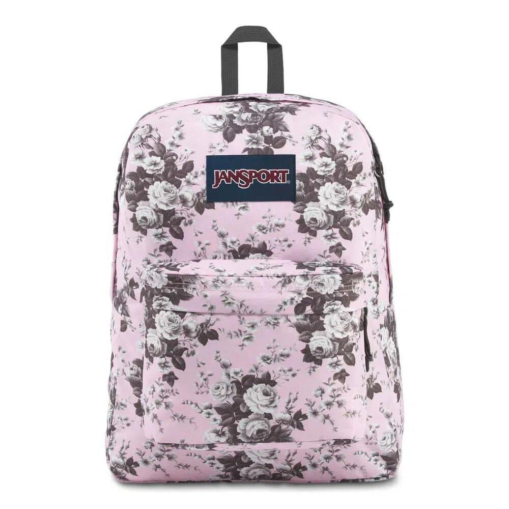 Mochila Jansport Super Break Pink Antique Floral | Titan.com.pa