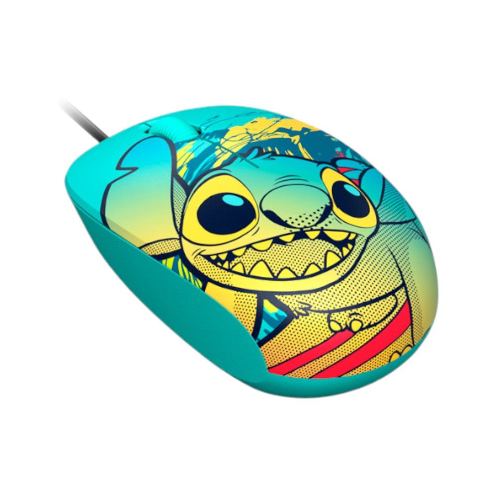 Mouse con cable Xtech Edición Disney Stitch Blue. Conexión USB, diseño ergonómico y respuesta rápida. Perfecto para oficina, hogar o estudio. En Titán Panamá