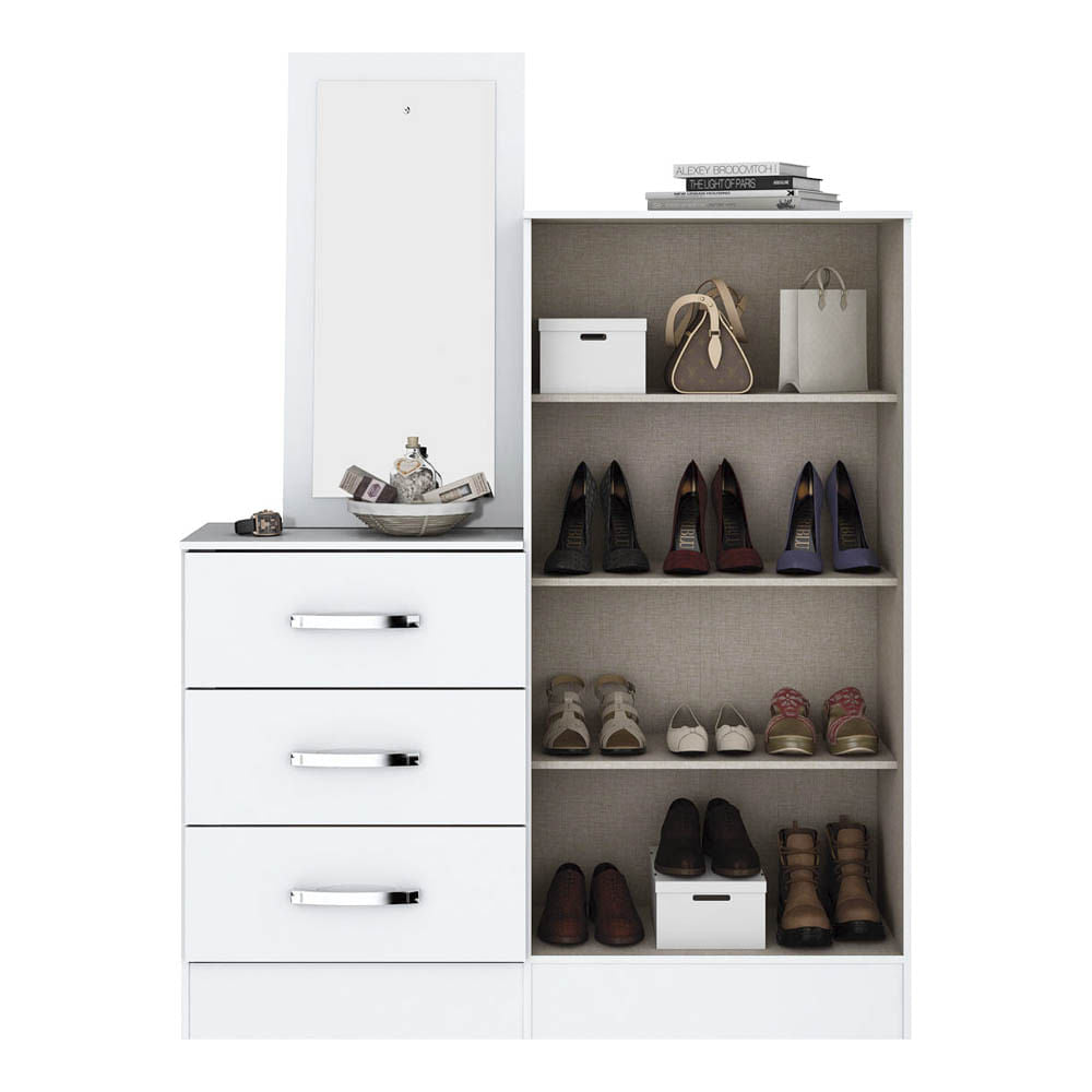 Cómoda Henn Blanca Con Espejo