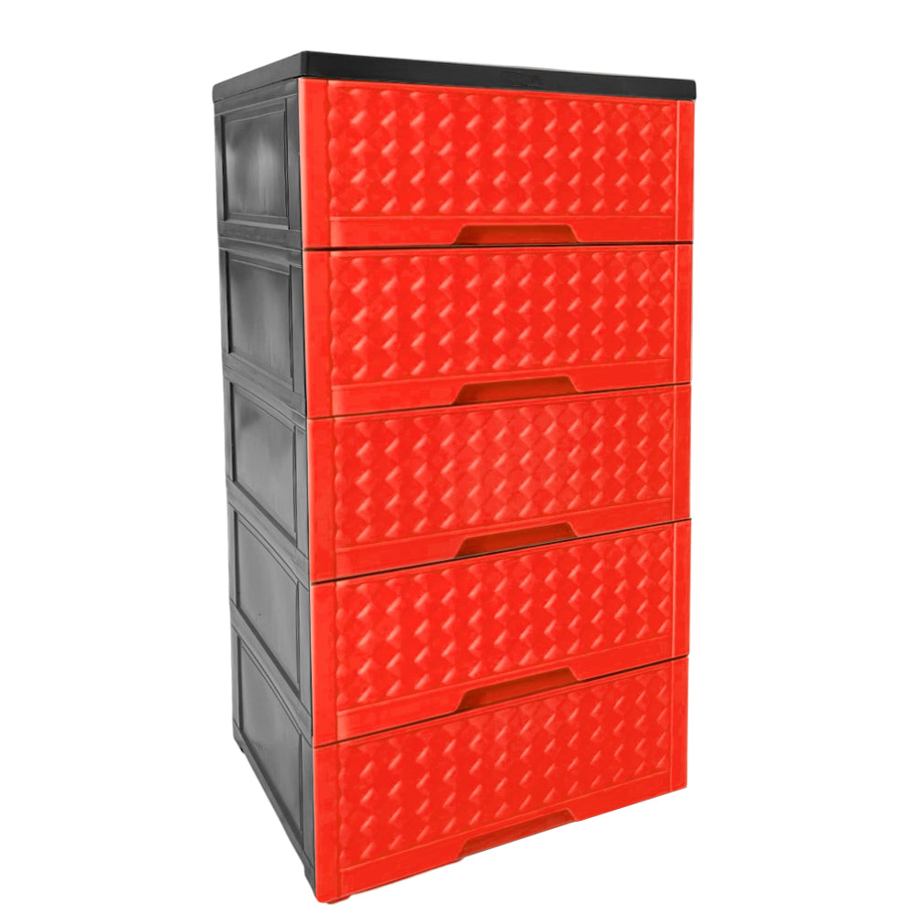 Gavetero Moderno Plastek 5 Gavetas / Red