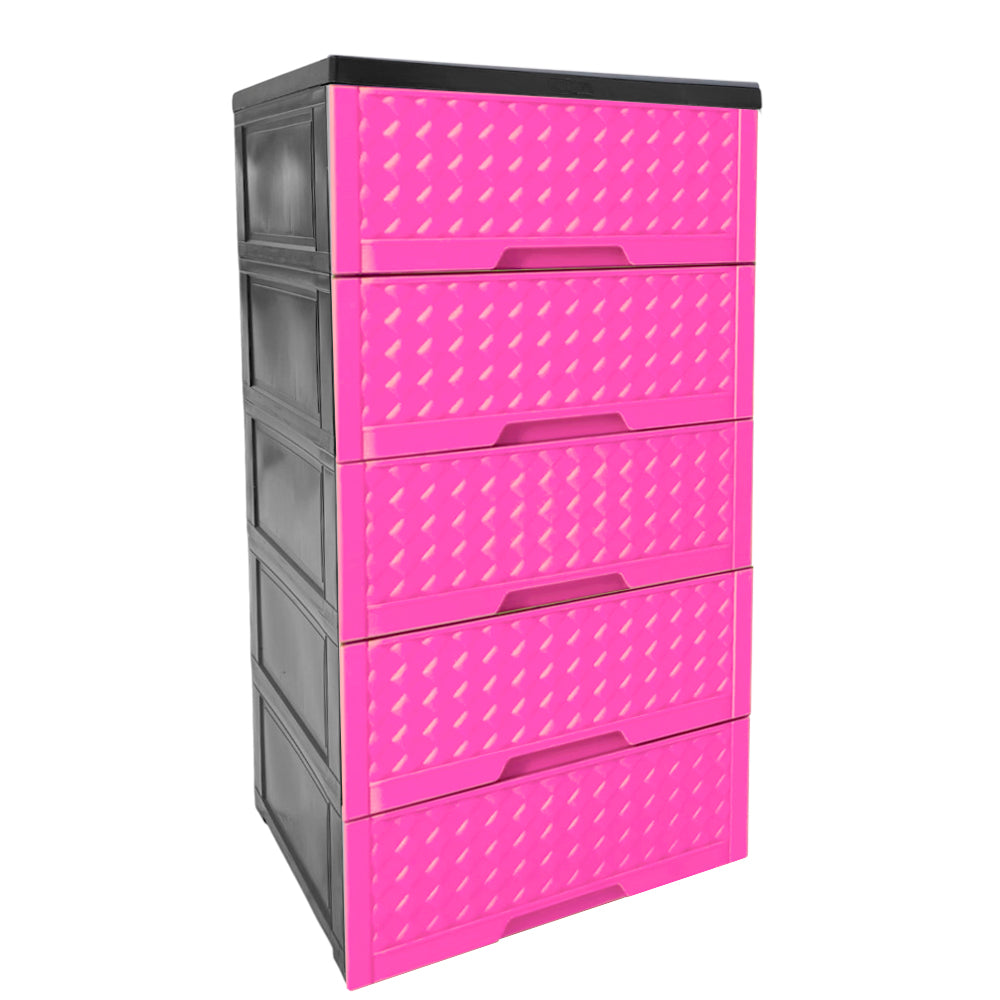 Gavetero Moderno Plastek 5 Gavetas / Rosado