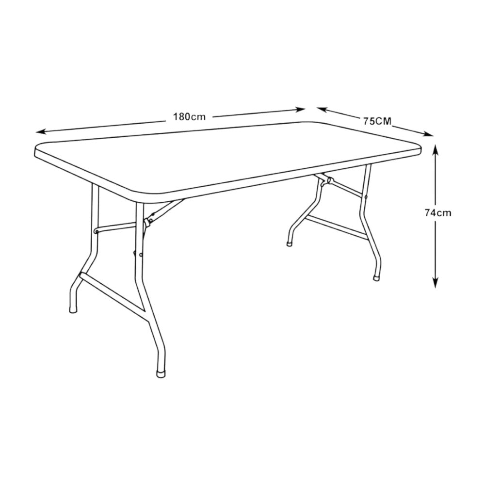 Mesa Plegable Home / Rectangular / Blanco