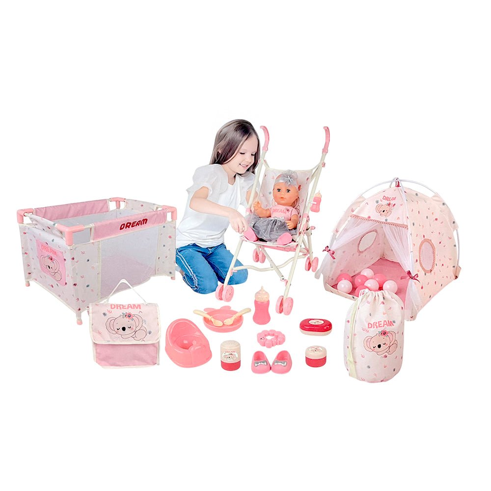 Muñeca Bebé Ron Long / 17 Piezas / Con Coche y Cama - Ron Long - Titan.com.pa - 2100000746590