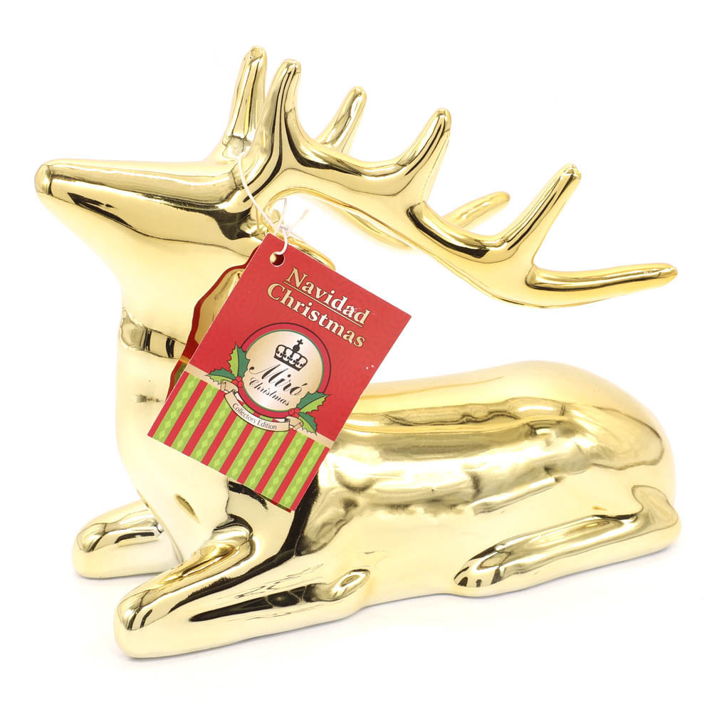 Adorno Reno de Navidad Miró Christmas de Cerámica 3 cm