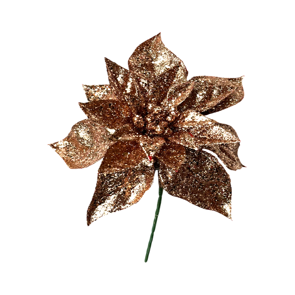 Flor Navideña Poinsettia 22 Cm Rose