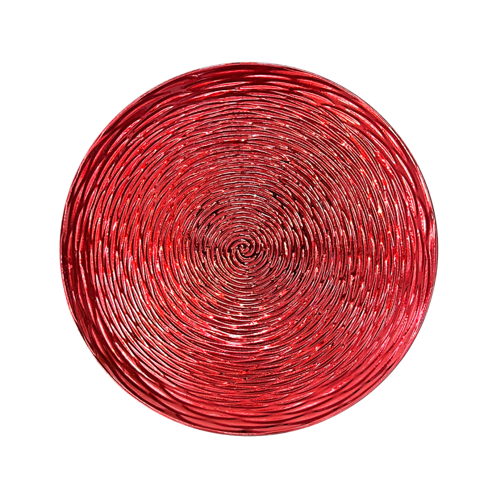 Plato Redondo Decorativo 30 Cm Rojo