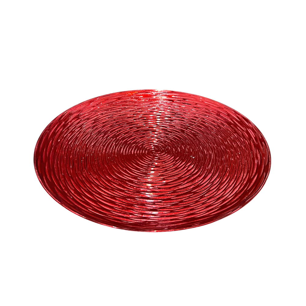Plato Redondo Decorativo 30 Cm Rojo