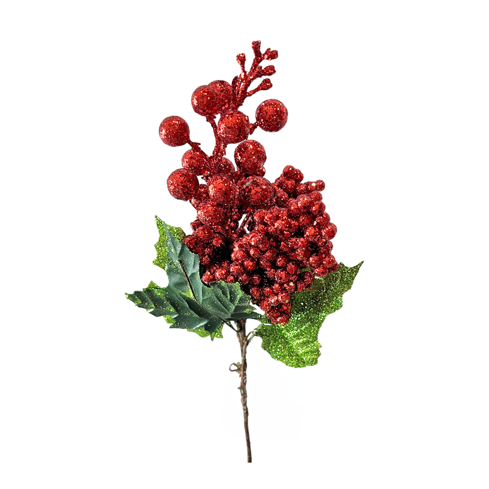 Pick Navideño Flor 20 Cm Red