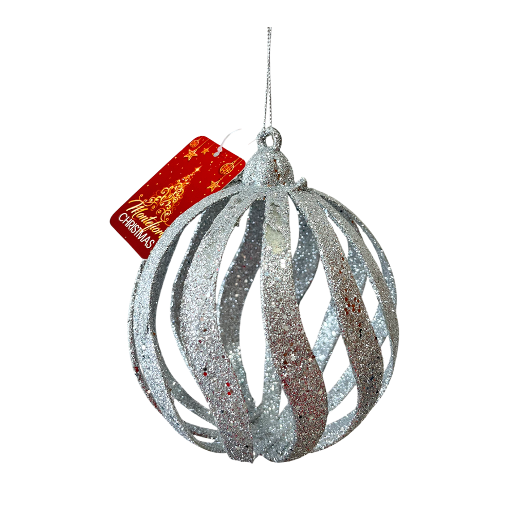 Esfera Navideña Decorativa 15 Cm Silver