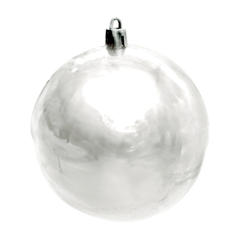 Bolas Navideñas Maranelo Christmas 4 Piezas / 10Cm / Plateado Perlado
