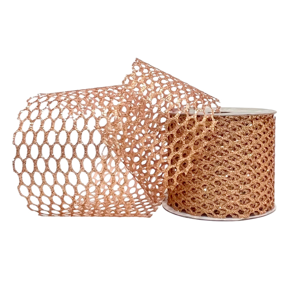 Cinta Navideña Miro Christmas / Silver-Red / 2.5"x10Yd / Surtido