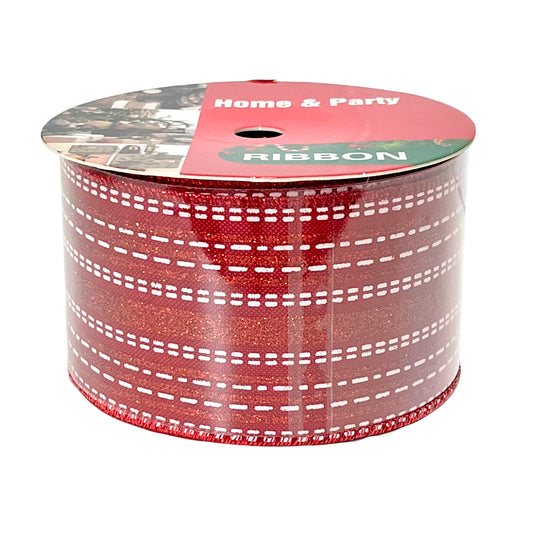 Cinta Decorativa Navideña Christmas Elegance / 2.5"x10Yd / Surtido
