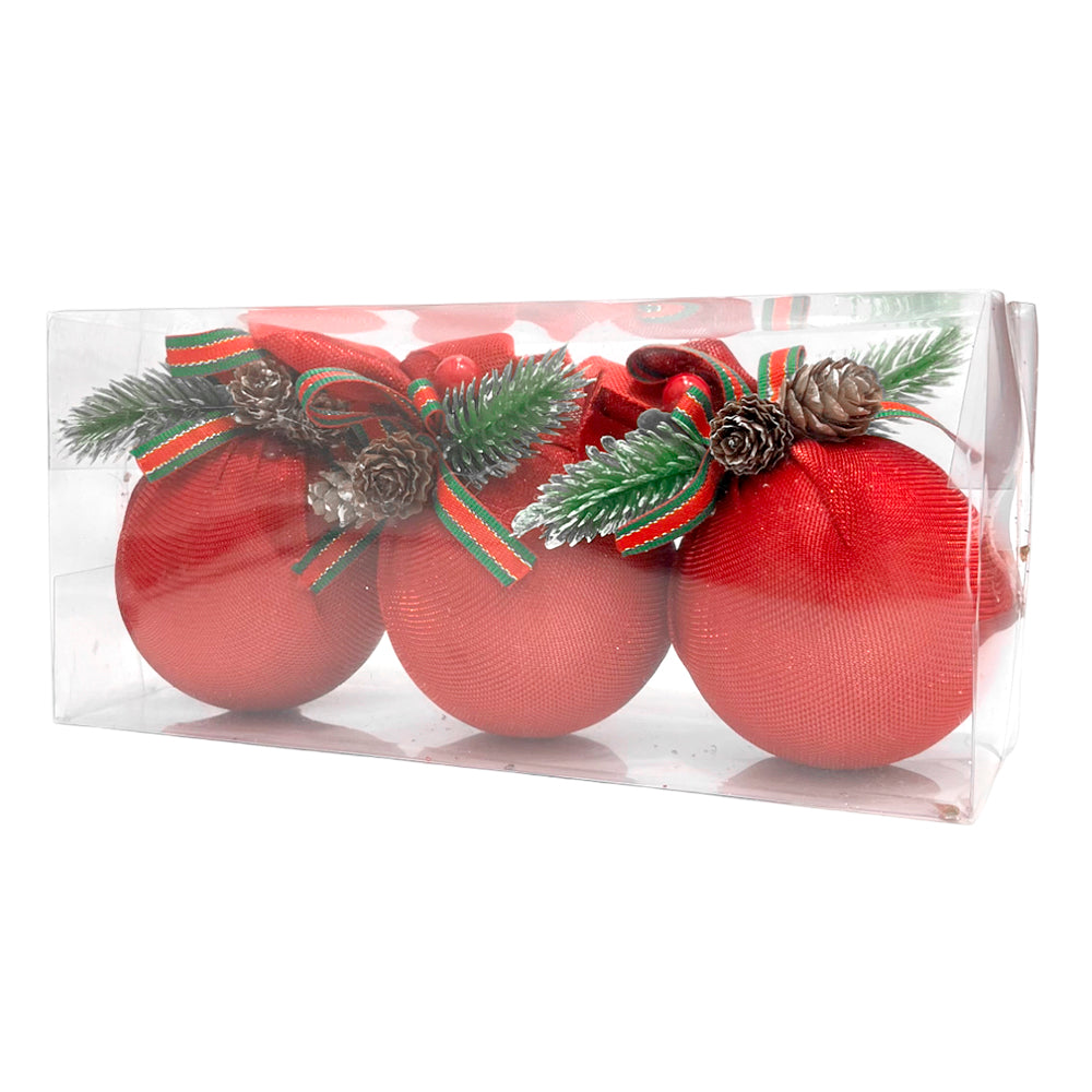 Esferas Decorativas Navideñas / Christmas Elegance / Set 3 Piezas Surtidas