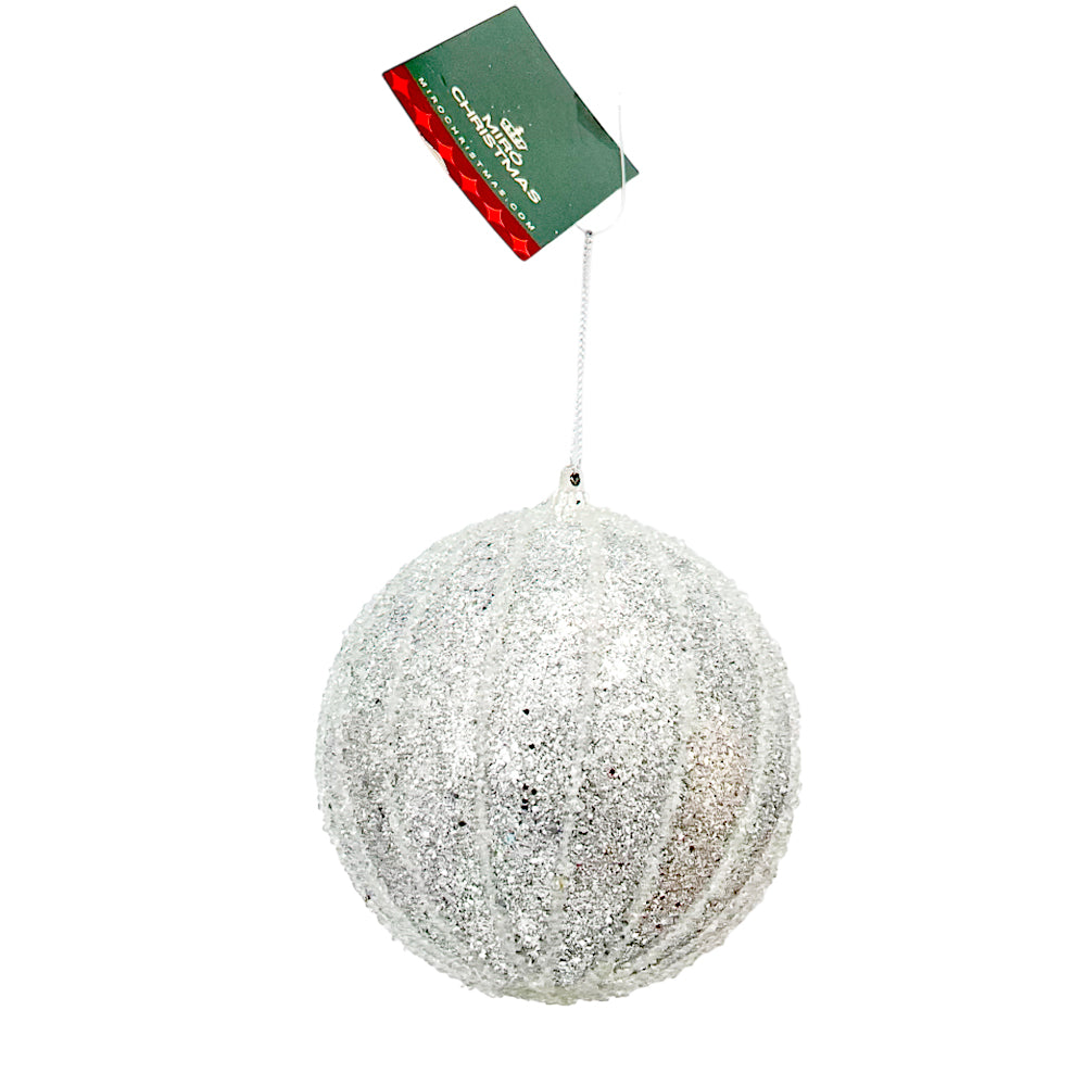 Esfera Navideña Decorativa 10 cm Azul-Blanco / Miro Christmas