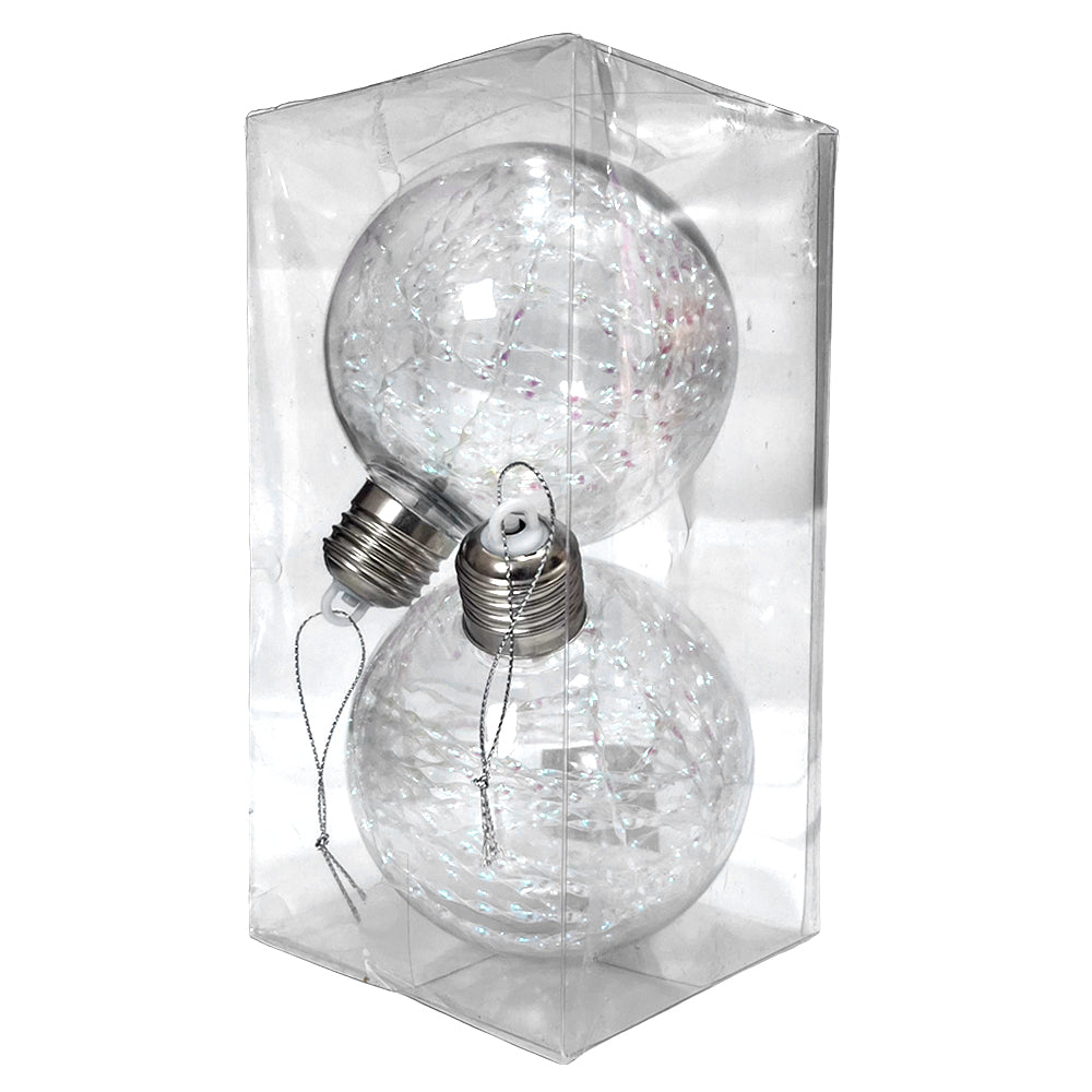 Esfera Navideña 10 cm con Luz / Set 2 Piezas / Maranelo Christmas