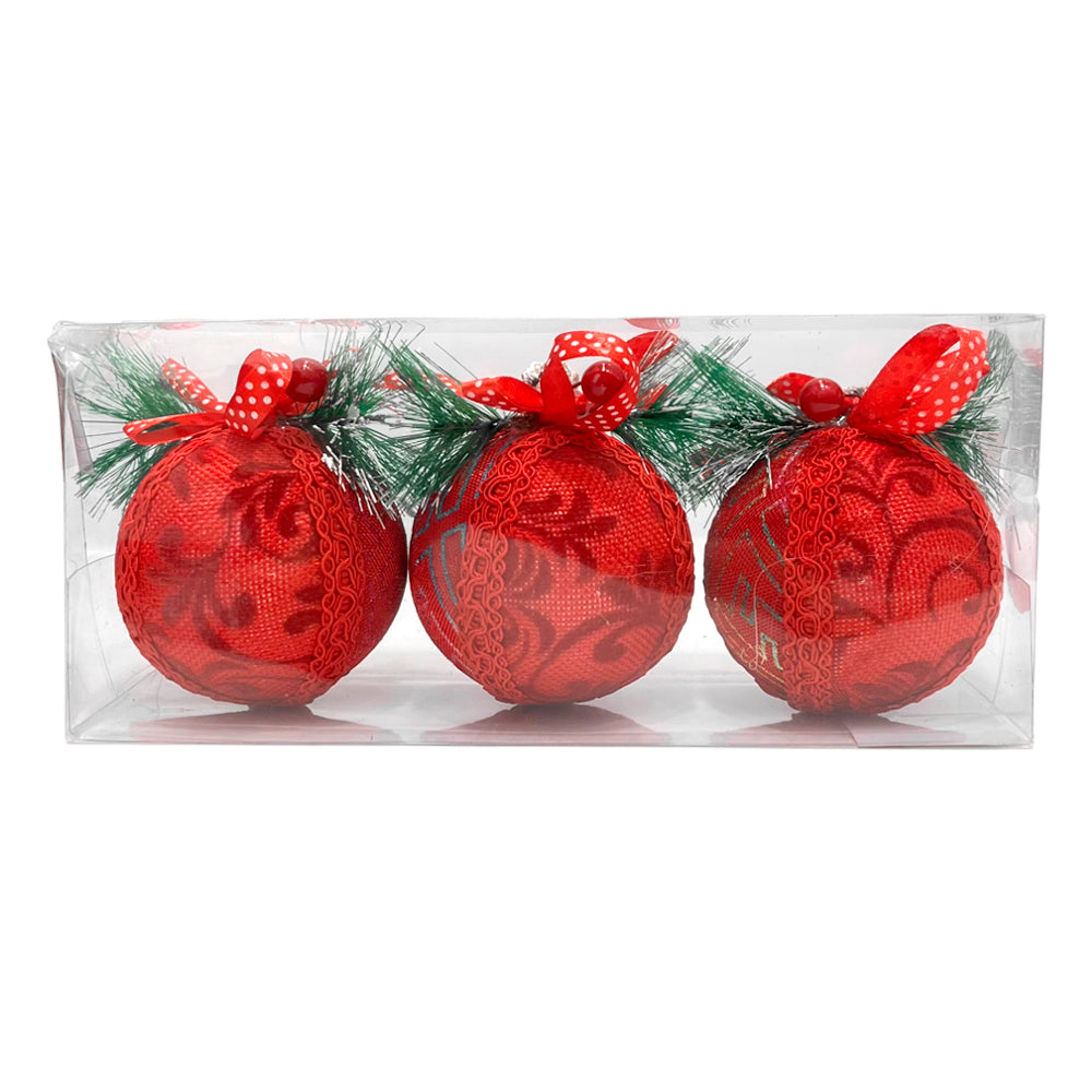 Esferas Decorativas Navideñas / Christmas Elegance / Set 3 Piezas Surtidas