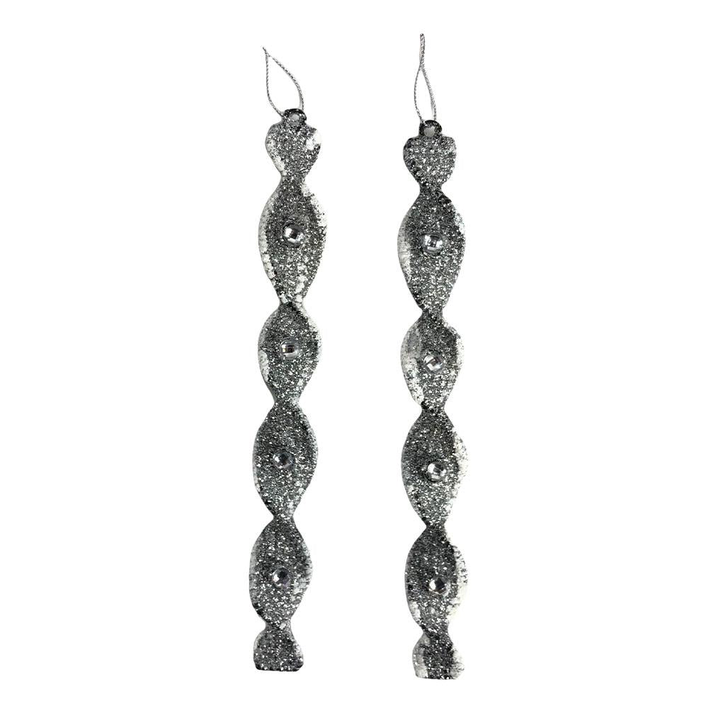 Adorno Navideño Miro Christmas Carambano 2 Piezas 23 cm